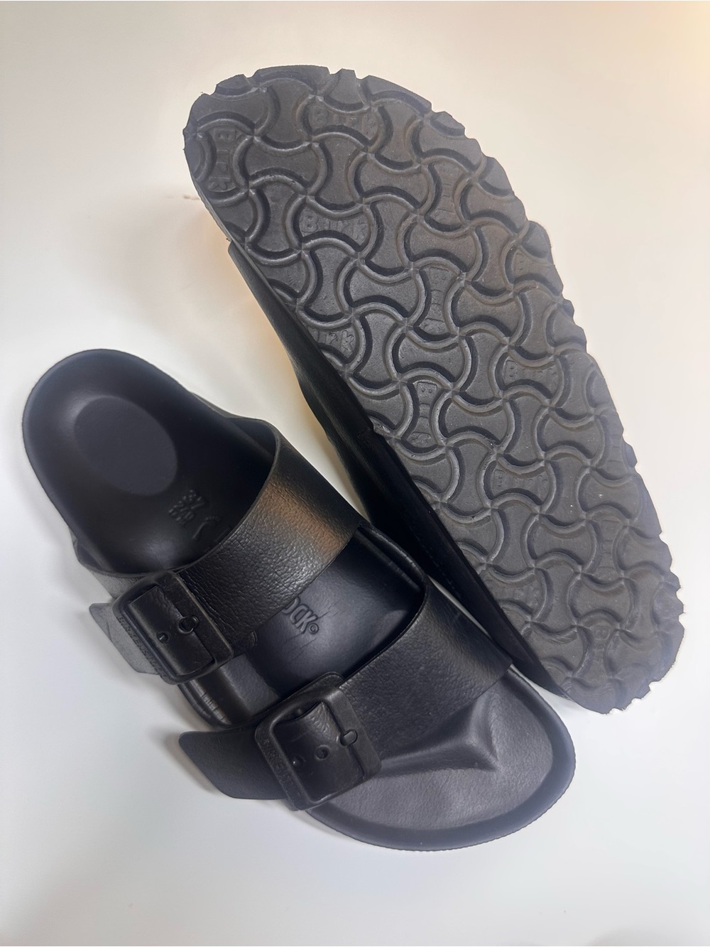Birkenstock Black Double Buckle Women's Slide Sandals - Picture 3 of 3